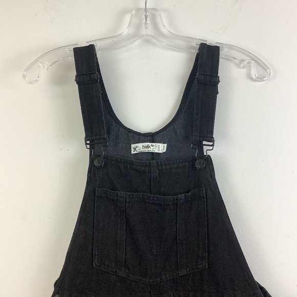 Twik for Simons Organic Cotton Denim Overalls in Black Wash - Picture 5 of 7
